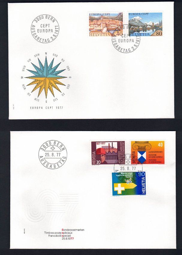 Tutti i francobolli: CH Ersttagsbriefe Sammlung Jahr 1977 – Nuovo (secondo la descrizione) da Pfäffikon ZH venduto da Romulus 1