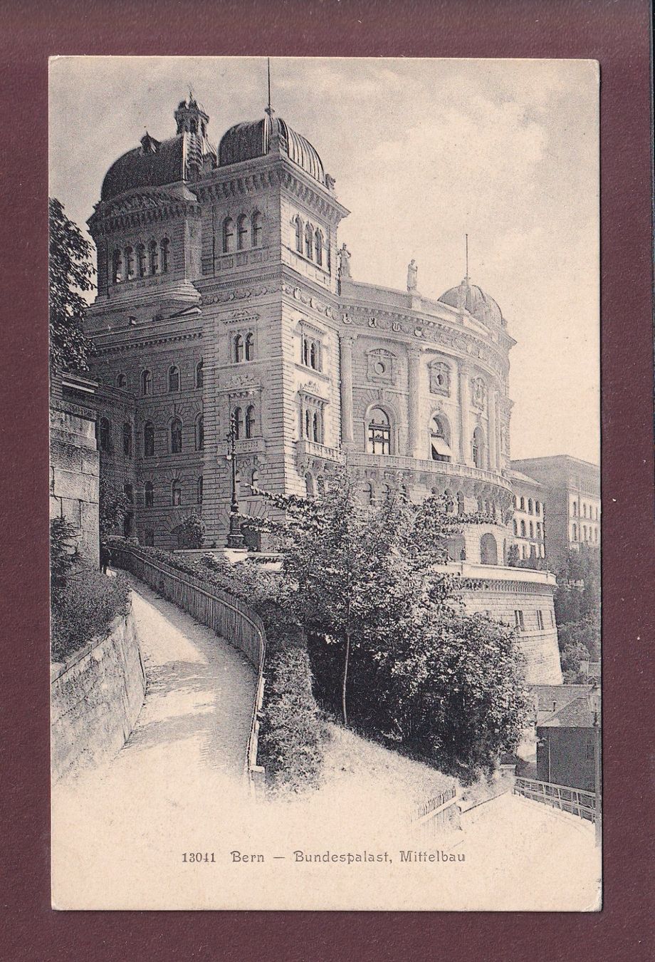 Cartoline postali: BERN - Bundespalast - Mittelbau - 1908 – Usato da Pully venduto da nicecards