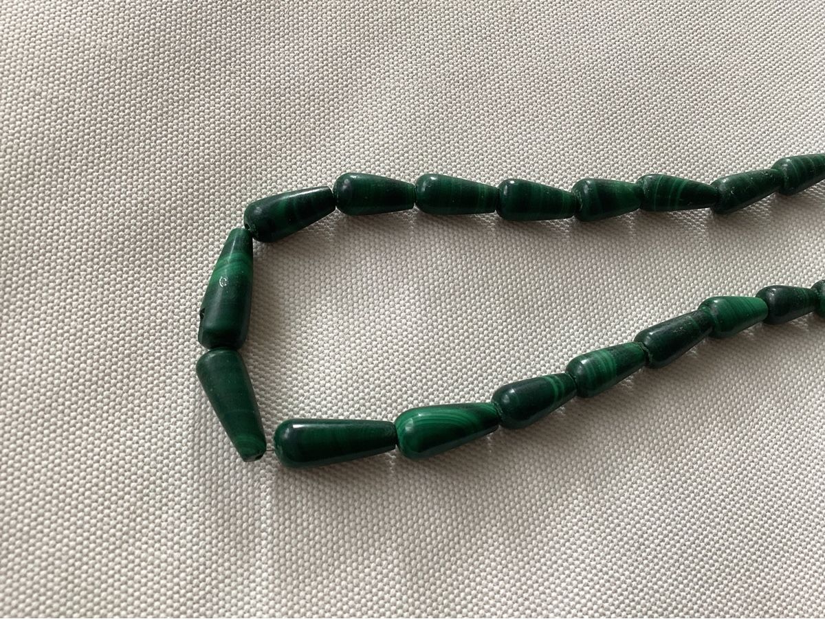Catenine: Malachit Halskette, Vintage  – Usato da Minusio venduto da scotch111 1