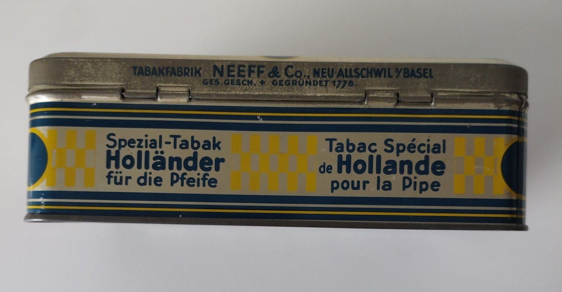 Barattoli: Alte Blechdose Neeff Alschwil Basel Tabakdose – Usato da Schenkon venduto da Elbarto007 3