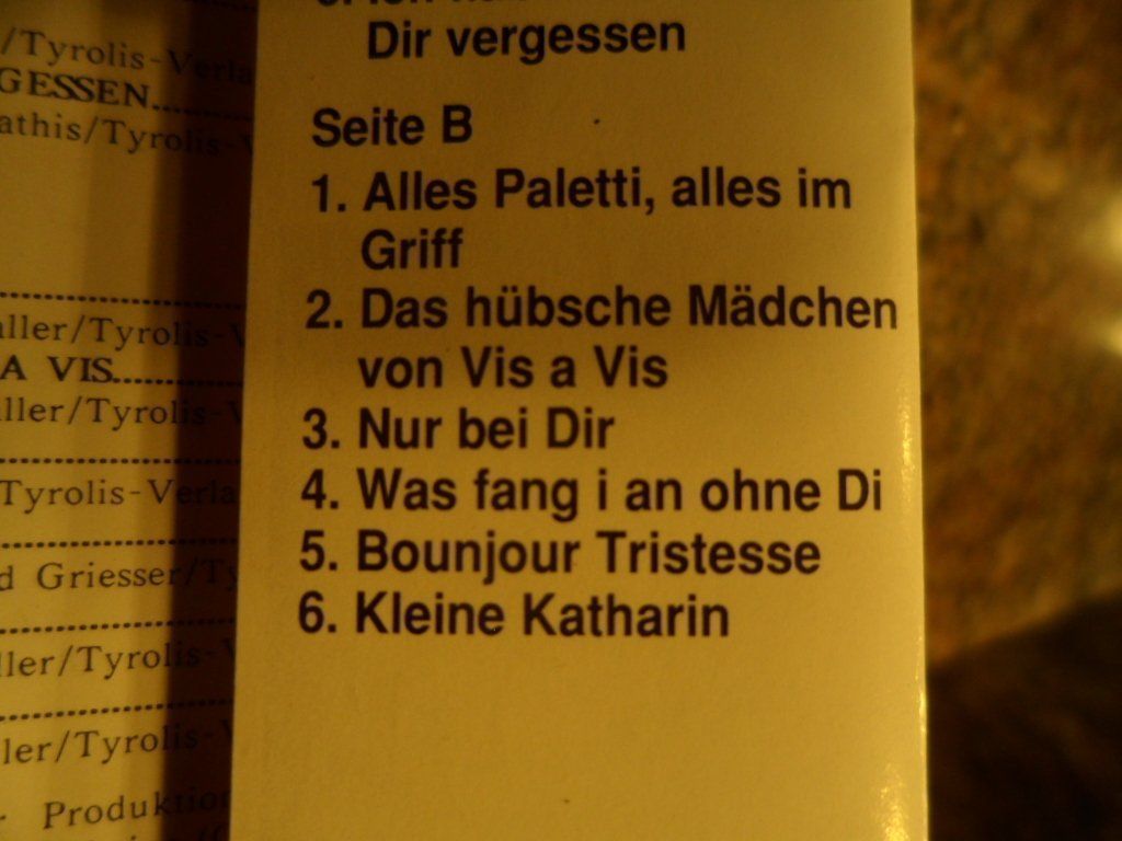 Cassettes audio: ATLANTIS  Alles Paletti, alles im Griff – D'occasion à Langnau i. E. par gf2_29jt 2