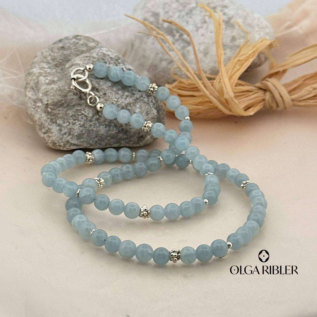Olga Ribler Catenine: Collier Aquamarin, Silber - 44 cm – Nuovo (secondo la descrizione) da Luzern venduto da byolgaribleroutlet 4