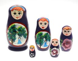 5 -teilige russische Matrjoschka - Babuschka (00160)