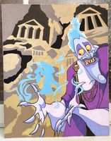 Gemälde Hades Disney Kunstwerk handgemalt 40x50cm