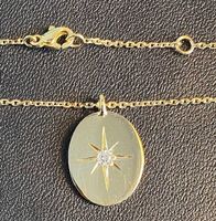 Pendentif Médaille sertie Diamant 0,15ct