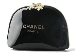 CHANEL BEAUTÉ Kosmetiktasche – Schwarz Gold – Gross 27 cm