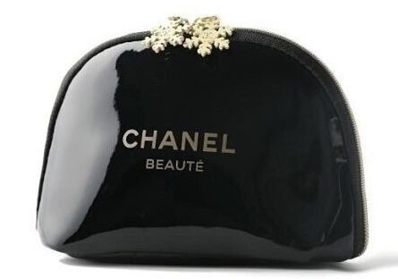 CHANEL BEAUTÉ Kosmetiktasche – Schwarz Gold – Gross 27 cm