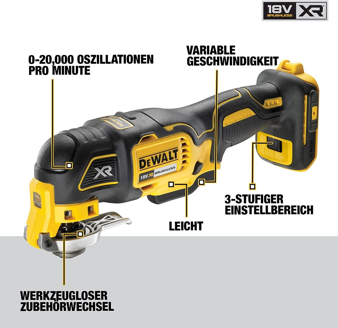 Dewalt Tous les outils: DeWalt DCS356NT-XJ Akku-Multi-Tool – Neuf avec emballage d'origine à Bottighofen par zaap 1