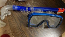ACTION Tauchset Maske mit Schnorchel blau, TOP Zustand