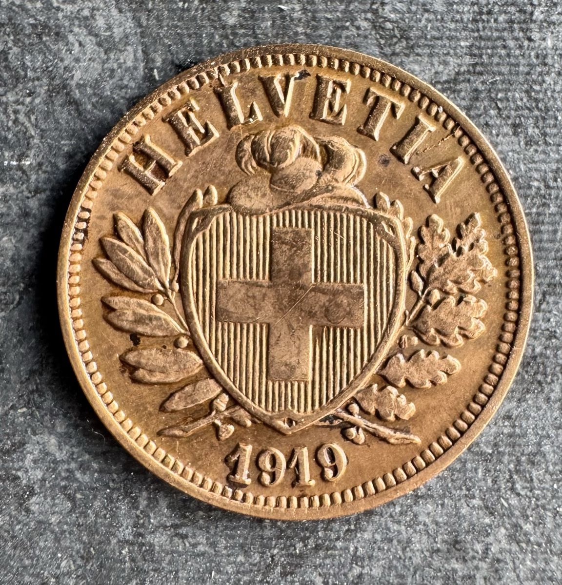 Alle Münzen: 2 Rappen 1919 – Gebraucht aus Meilen von coins4sale
