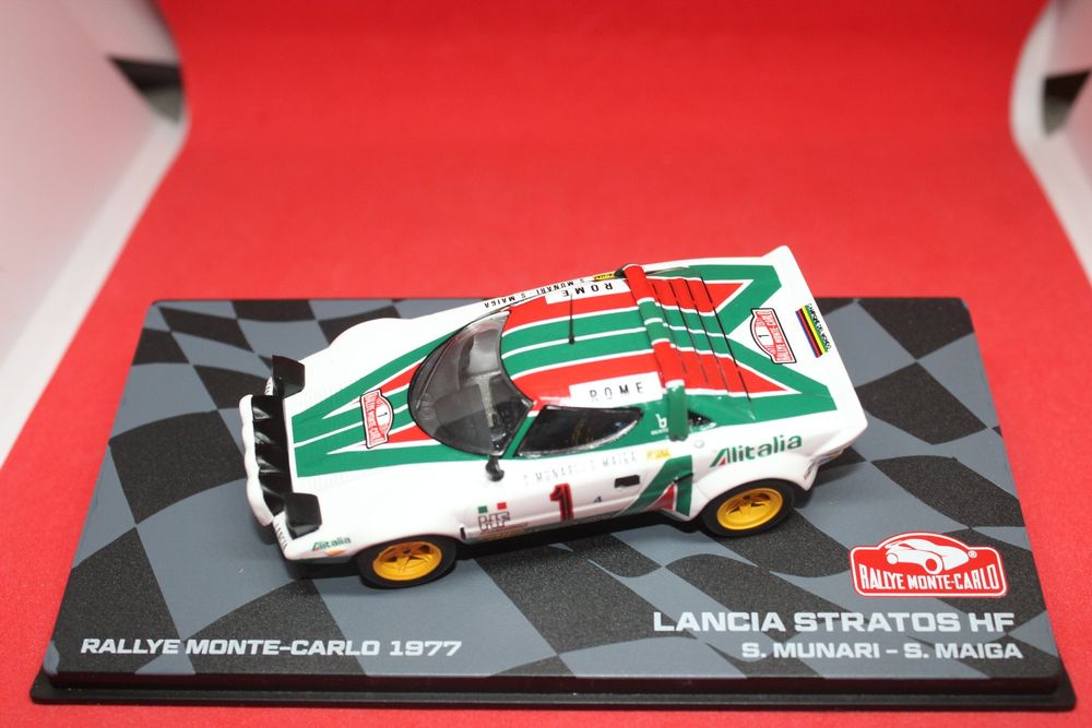 Miniature 1/43 Lancia Stratos HF 1977 Rallye Mexique WRC - Modèle Collection Munari #1