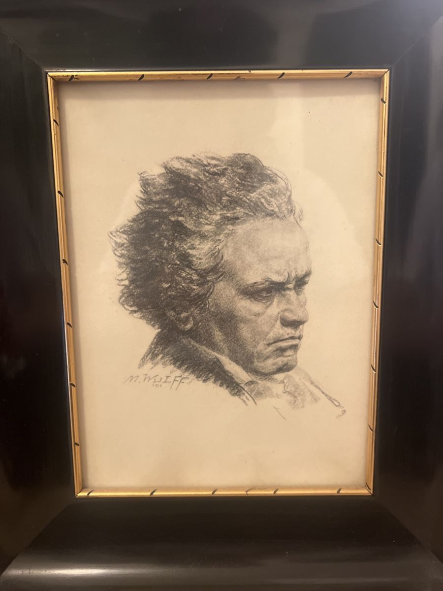 Gemälde: Beethoven Portrait Charcoal Drawing, 1930s – Gebraucht aus Zürich von ralph__ 1