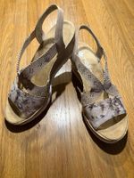 Sommersandale, Gr.37 ,von rieker, hellbeige gemustert