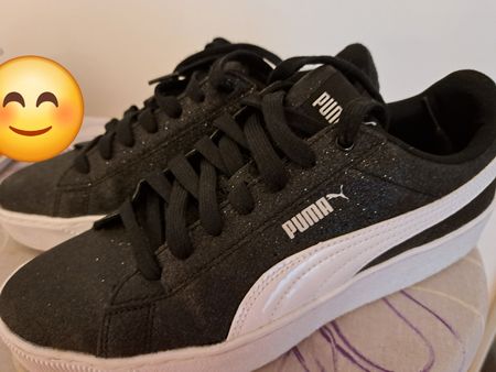 Puma Sneaker Gr.39 schwarz/weiss glitzernd