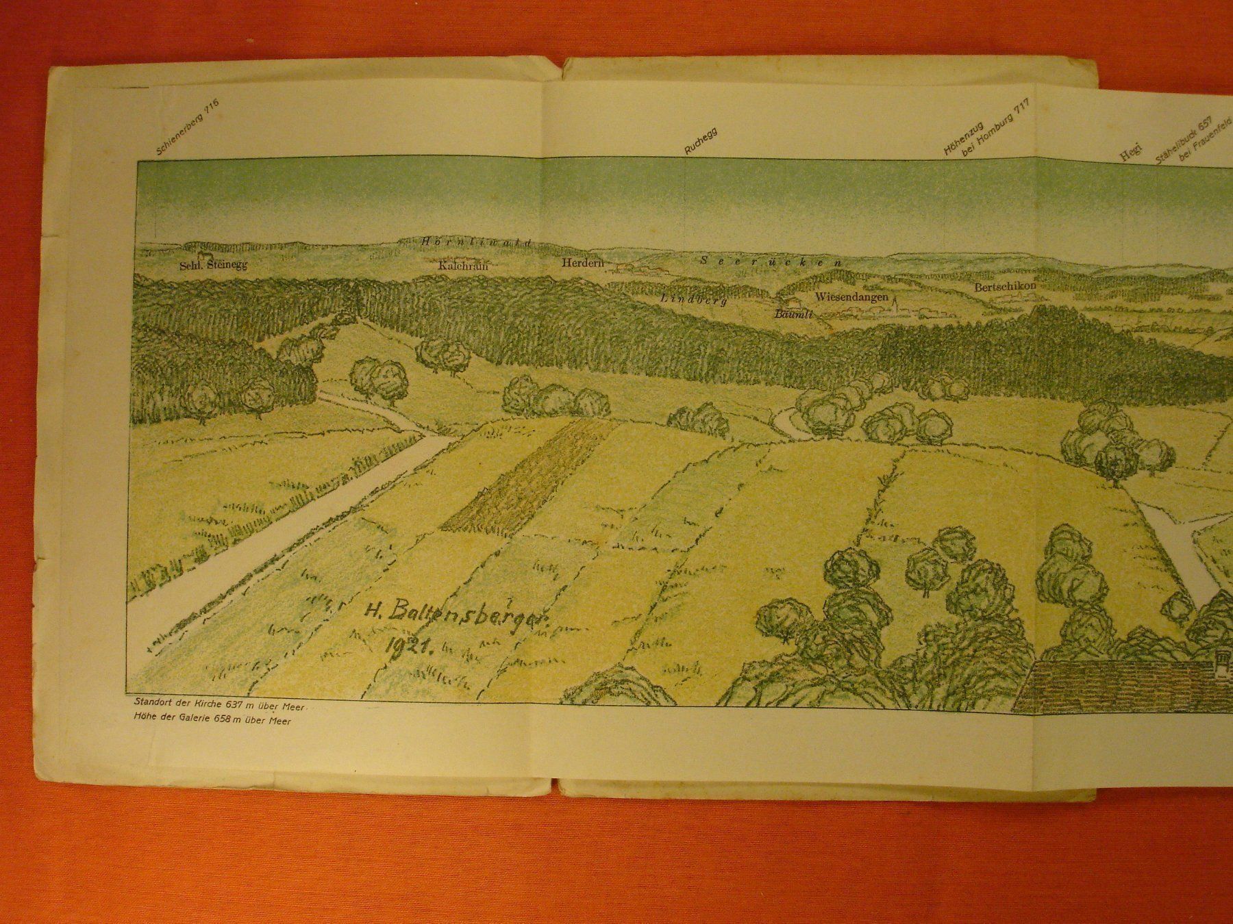 Libri: PANORAMA BRÜTTEN, 1921 – Usato da Grüningen venduto da Kartensammler 2