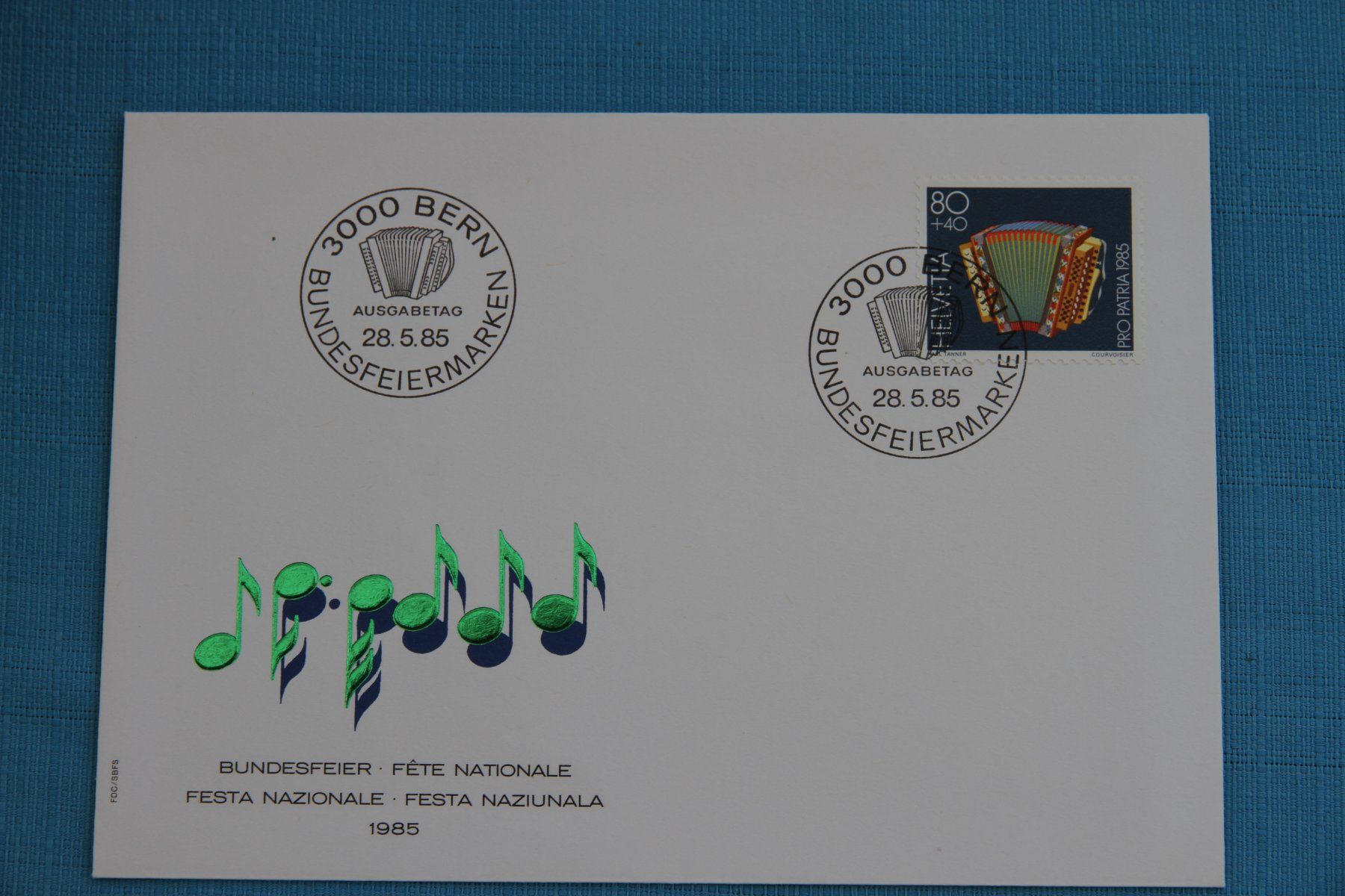 Tous les timbres: PTT, FDC, Pro Patria,  28.5.1985, Harmonika – Neuf (Voir description) à Nesselnbach par ubourson