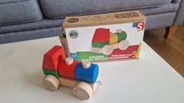 VARIS Holzbausteine - Fahrzeug aus Steckklötzen