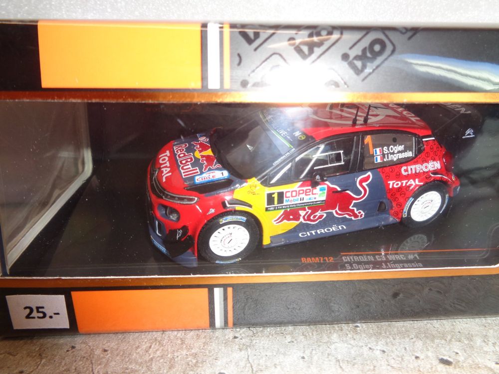 Modèle Réduit 1/43 Citroën C3 WRC Rallye Sardaigne 2020 Solberg Mikkelsen - IXO Models RAM766LQ