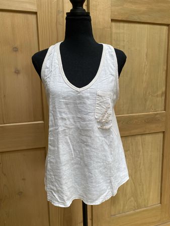 Sommer Tank Top Leinen, von For Her Paris, Top Zustand, Gr.