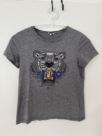 Kenzo T-Shirt Tiger Motiv Grau Grösse S Damen Oryginal