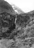 Foroglio (TI) Cascata di Foroglio in Valle Bavona 1965 G