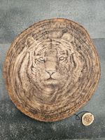 Holzbild Tiger, Handarbeit, neu Brandmalerei