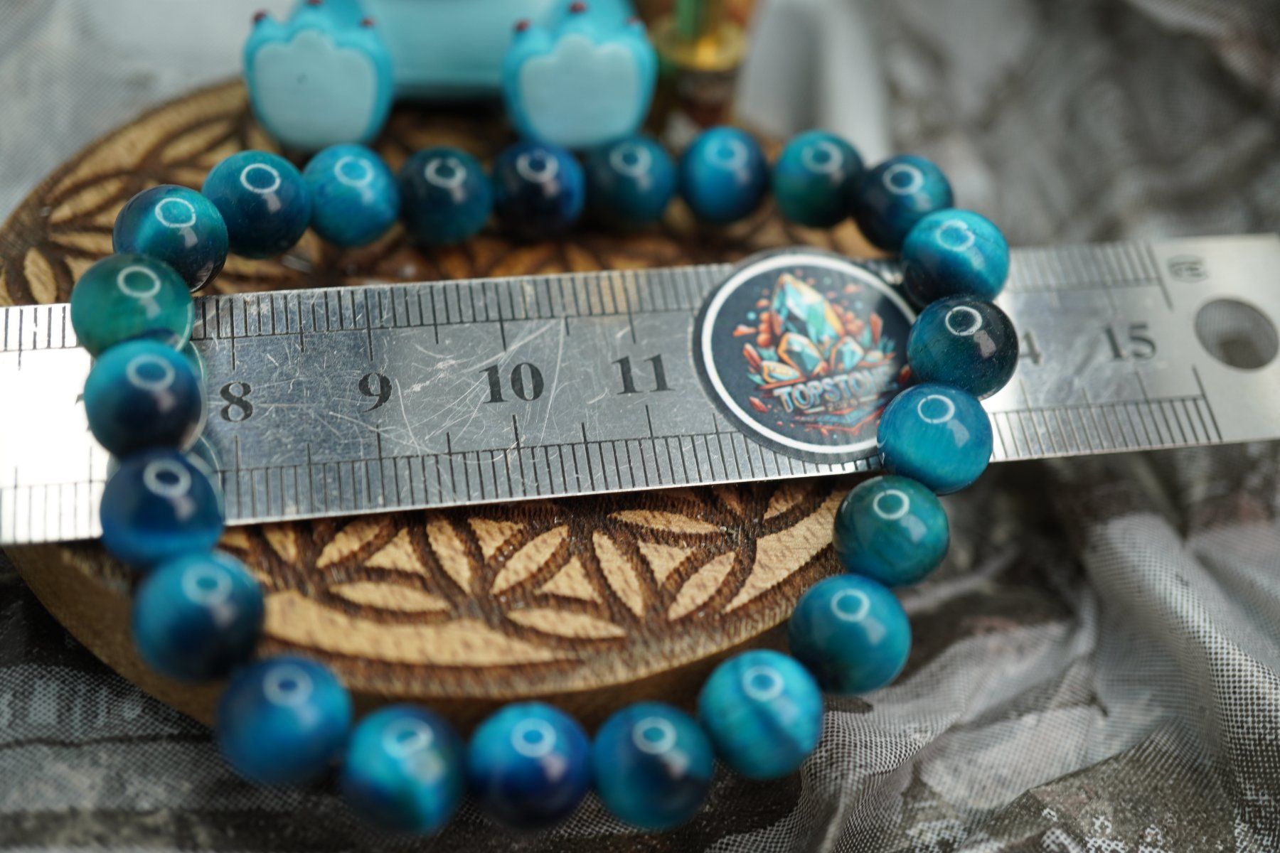 Minerali & Pietre curative: Tigerauge Blau  8mm    Armband      elastisches   Ab 1.- – Nuovo e nell'imballaggio originale da Eschenbach SG venduto da topstone 4