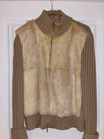Horst Basler Felljacke/Wolljacke, beige, Gr. 40