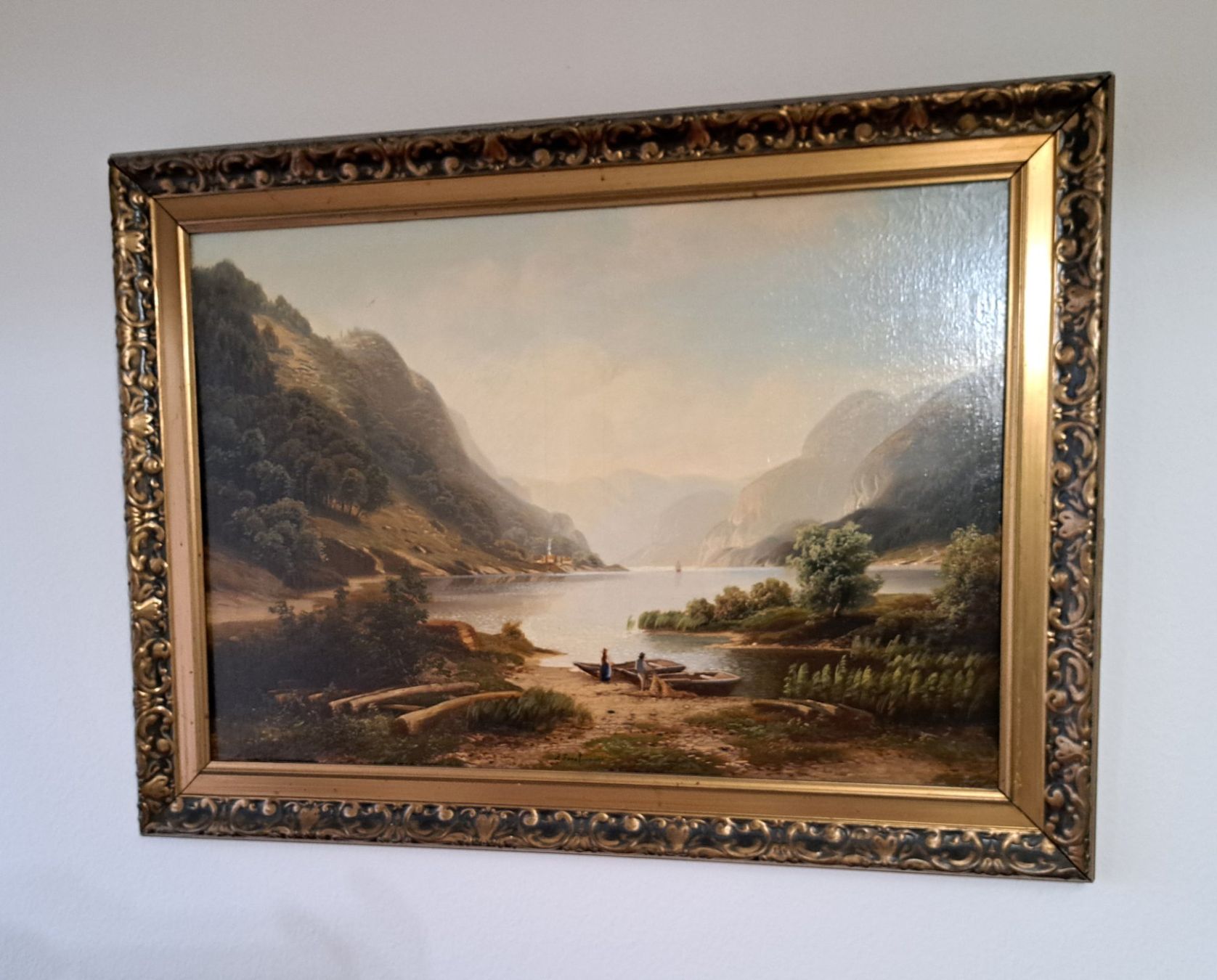 Dipinti: Arnold Friedrich Forstmann1842-1916 Gemälde Seenlandschaft – Usato da Birsfelden venduto da oleros 7