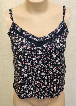 Clockhouse by C&A Damen Top Geblümt Dunkelblau Gr. 34 100% V