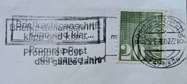 Mehrfachstempel 25.8.80 (Zürich 50) auf Beleg