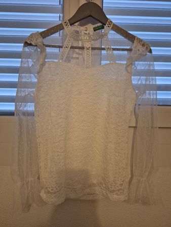Chemisier dentelle Benetton S, comme neuve