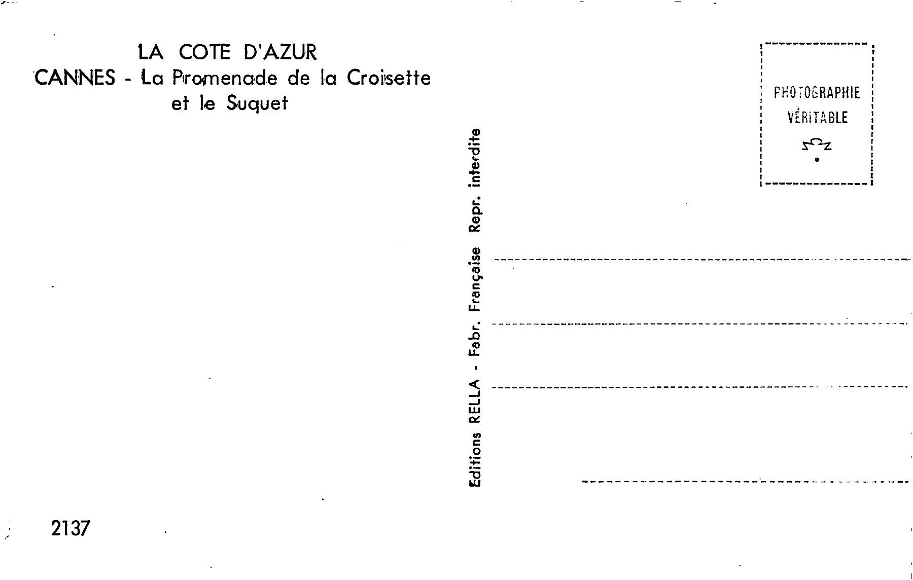 Cartoline postali: 3x Cannes, La Cote d'Azur – Usato da Ottikon b.Kemptth. venduto da Neptun1974 3