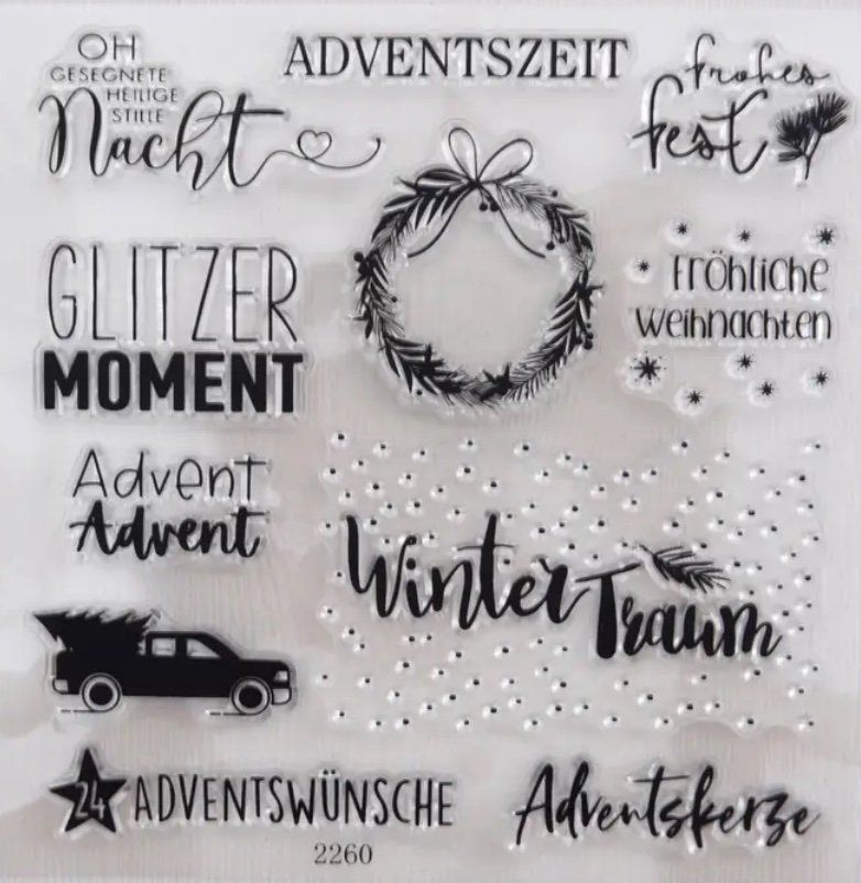 Timbri: Silikonstempel Adventszeit Weihnachten – Nuovo e nell'imballaggio originale da Kaltbrunn venduto da schere-stein-papier