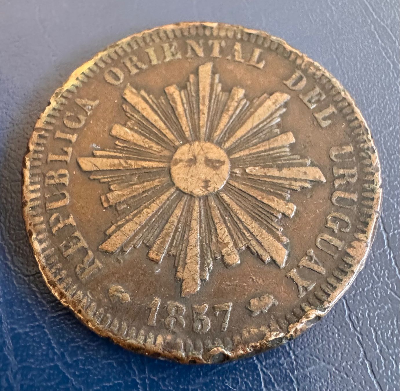 Tutti le monete: Uruguay, 40 Centesimos, Cu, 1857 Rar – Usato da Ebikon venduto da Dmasterx 1
