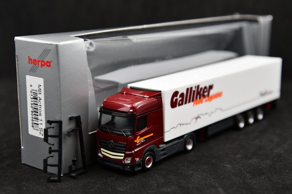 Miniature Herpa 938075 – Camion MB Actros 11 Streamspace PrHZ Transport, échelle 1/87, Neuve
