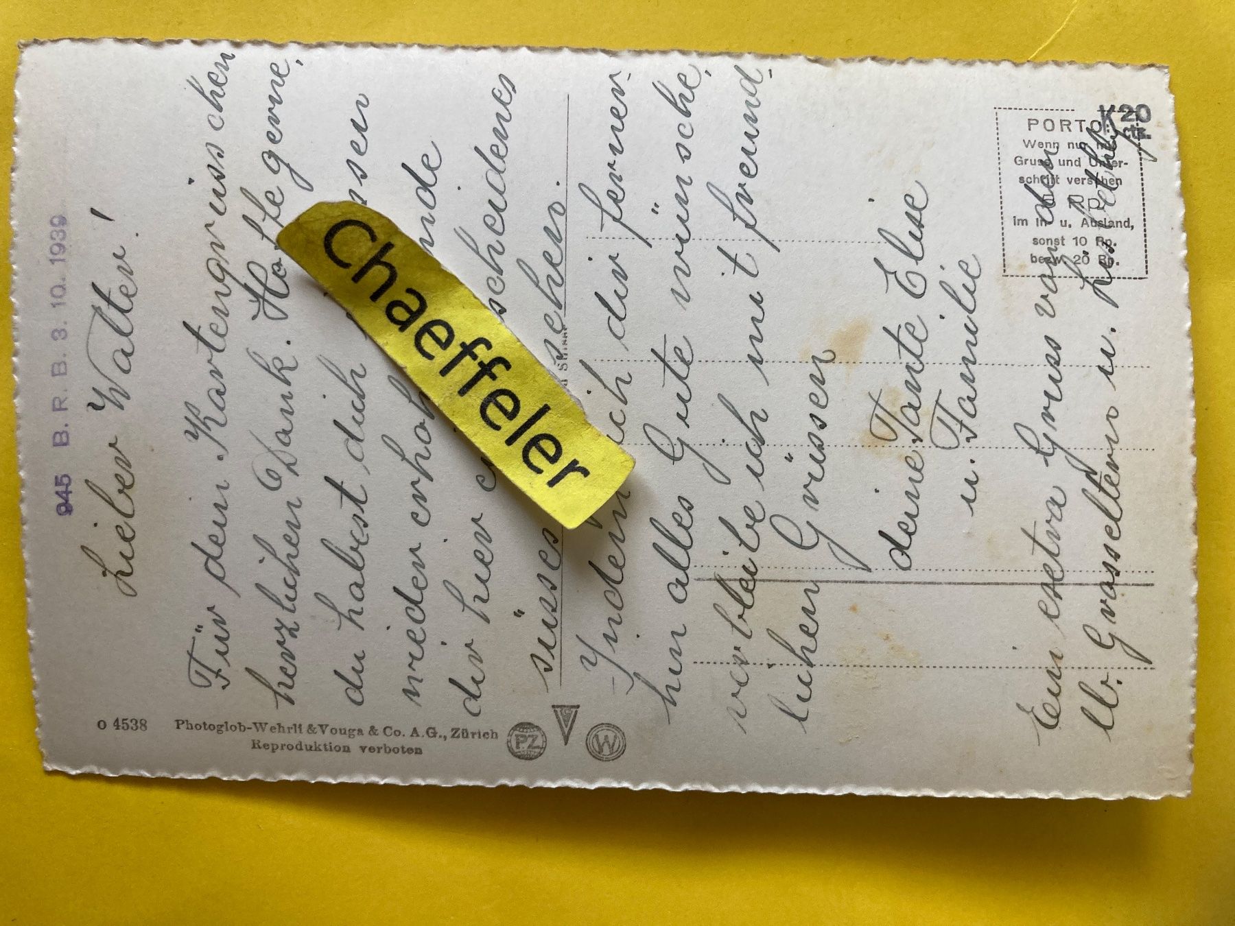 Ansichtskarten: Arlesheim BL – Gebraucht aus Zürich von Chaeffeler 1