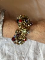 Vintage Armband mit farbigen Glasperlen. TOPZUSTAND