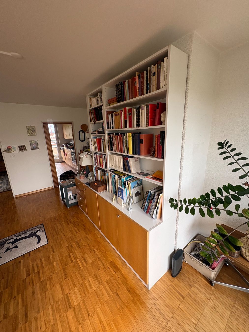 Scaffali: Bücherregal mit weissen Elementen und Holzfronten – Usato da Frick venduto da Rukki 5