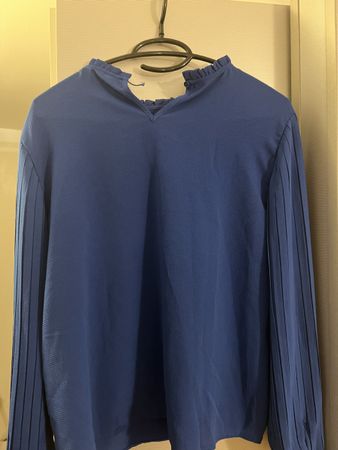 elegante blaue Bluse (geschlossen)