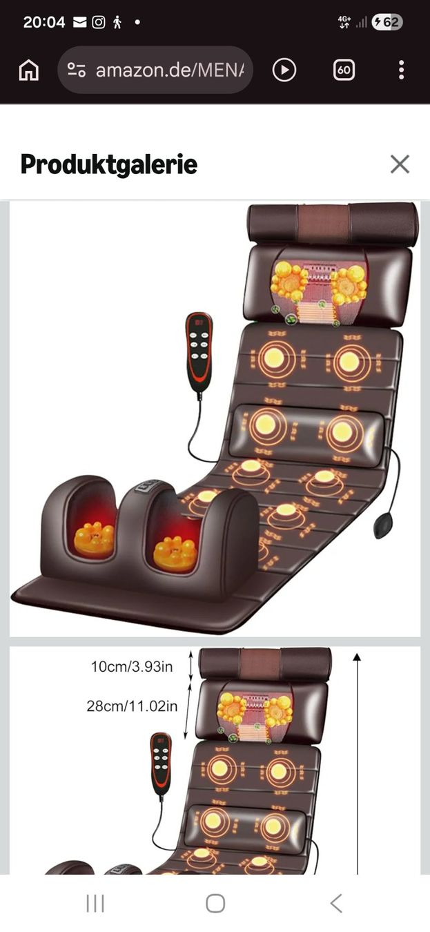 Dispositivi per massaggi: Massageauflage mit Heizfunktion, Vibration, massage neu – Nuovo e nell'imballaggio originale da Winterthur venduto da criss_surdila 1