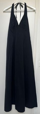 Elegantes, langes Neckholder-Kleid aus Frankreich (Paris)