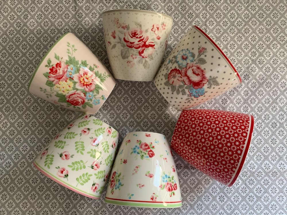 Greengate Alice Kaffeetasse – Latte Cup Im Zarten Grün, Porzellan, Rustikal-modernes Design