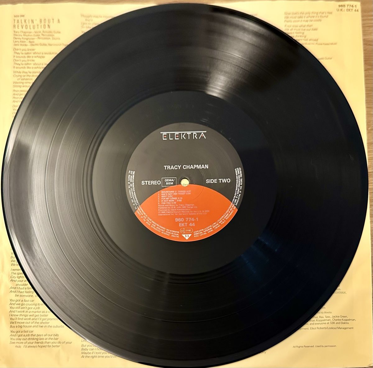 Schallplatten: Tracy Chapman - Vinyle LP - Occasion – Gebraucht aus Areuse von PeppinoDG 5