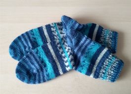 Gestrickte Kindersocken_10, Gr. 26/27. Portofrei.