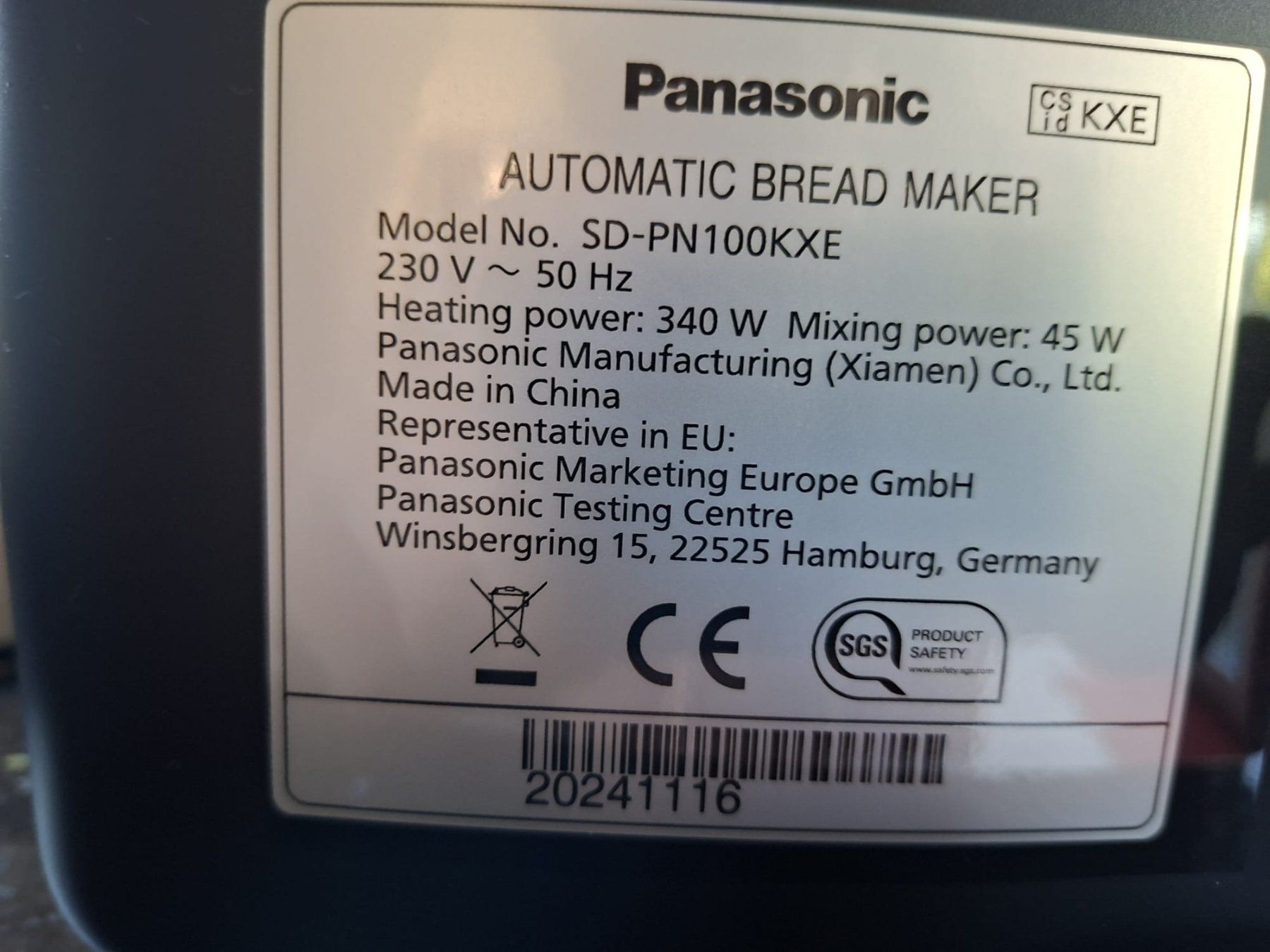 Elettrodomestici da cucina: Panasonic Brotbackautomat SD-YR2520 – Nuovo (secondo la descrizione) da Rüdlingen venduto da durz62 5