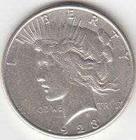 USA -- Peace - Dollar 1923 S ss+