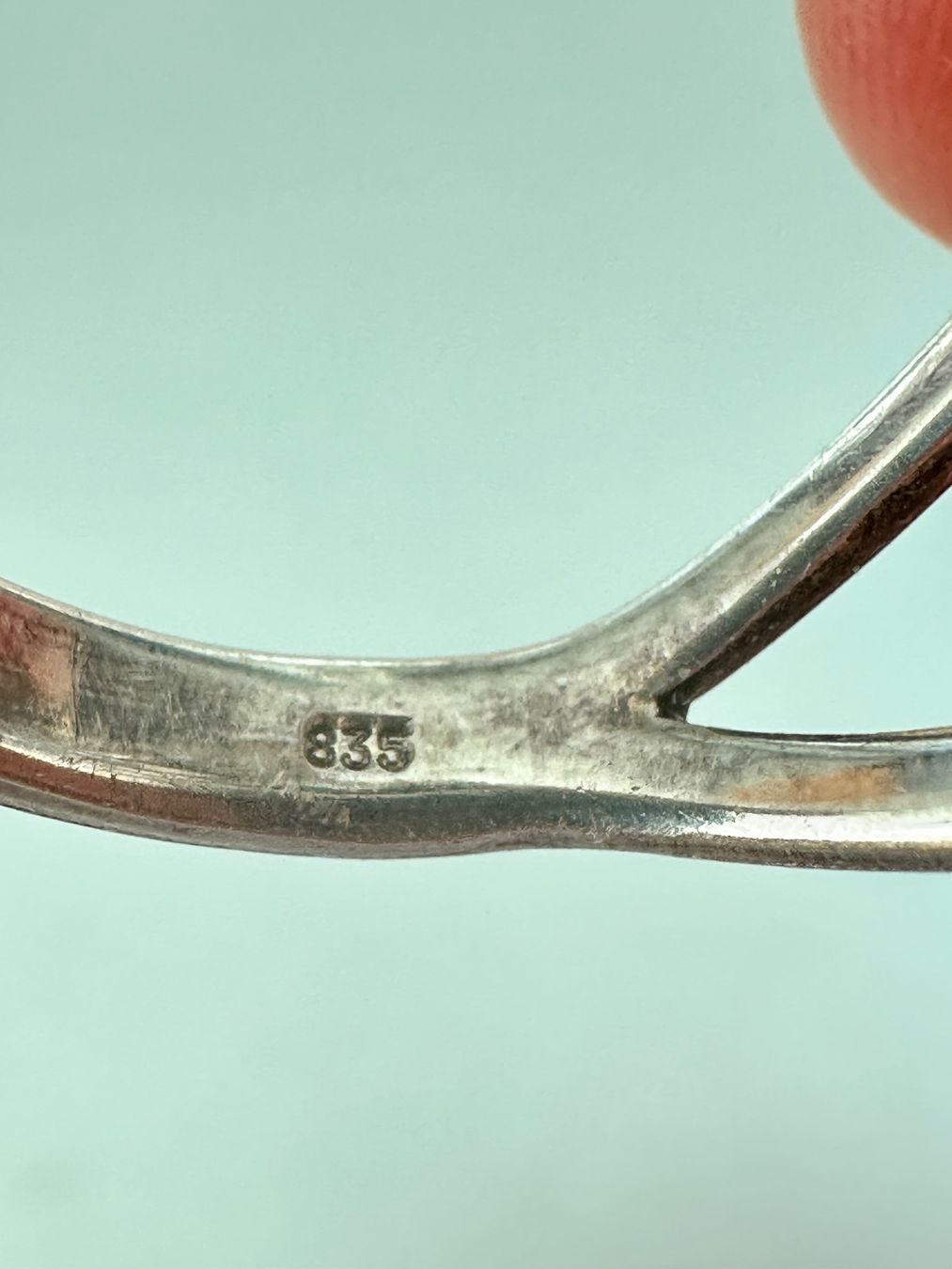 Anelli: Antiker 835 Silber Ring mit Quadratischer  Bernstein: ca. 55 – Usato da Onex venduto da Antiqueshow 3