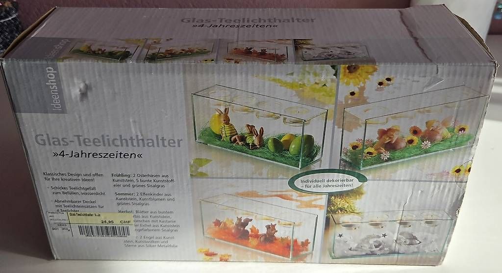 Portacandele: Glas-Teelichthalter 4 Jahreszeiten – Usato da Schöftland venduto da Ringer16 1