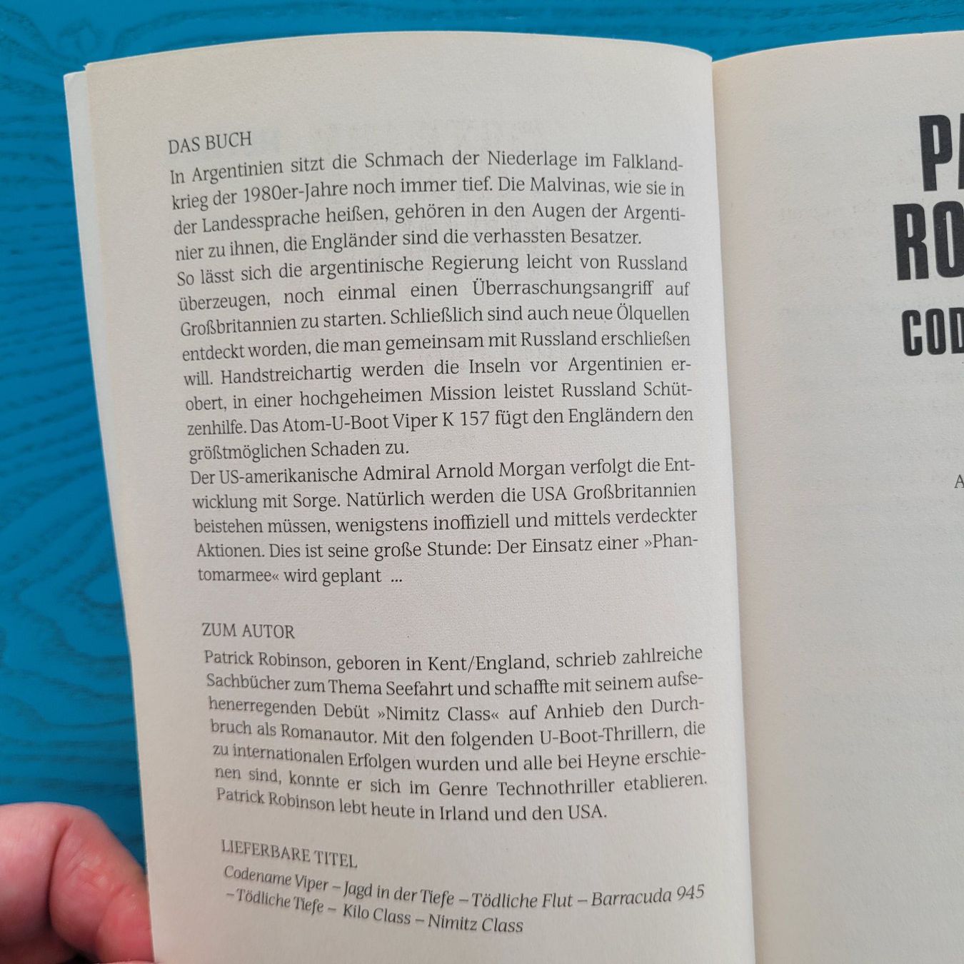 Bücher: Patrick Robinson- Codename Viper – Gebraucht aus SCHÜBELBACH von CoKaHa 1